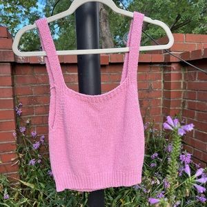 Zara pink knit tank NWT